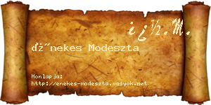 Énekes Modeszta névjegykártya